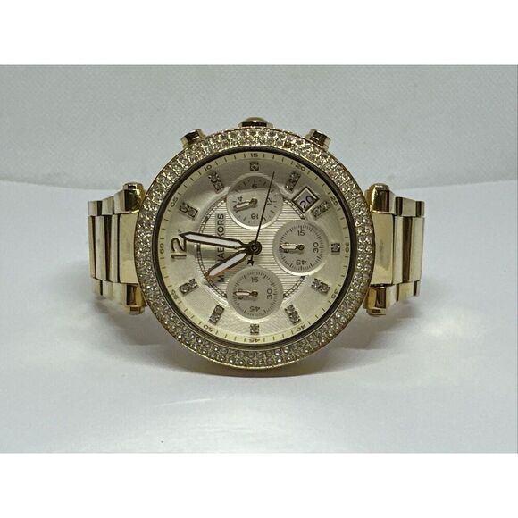 Michael Kors Parker MK5354 Women\'s Gold Stainless Steel Analog Dial Watch NUL5